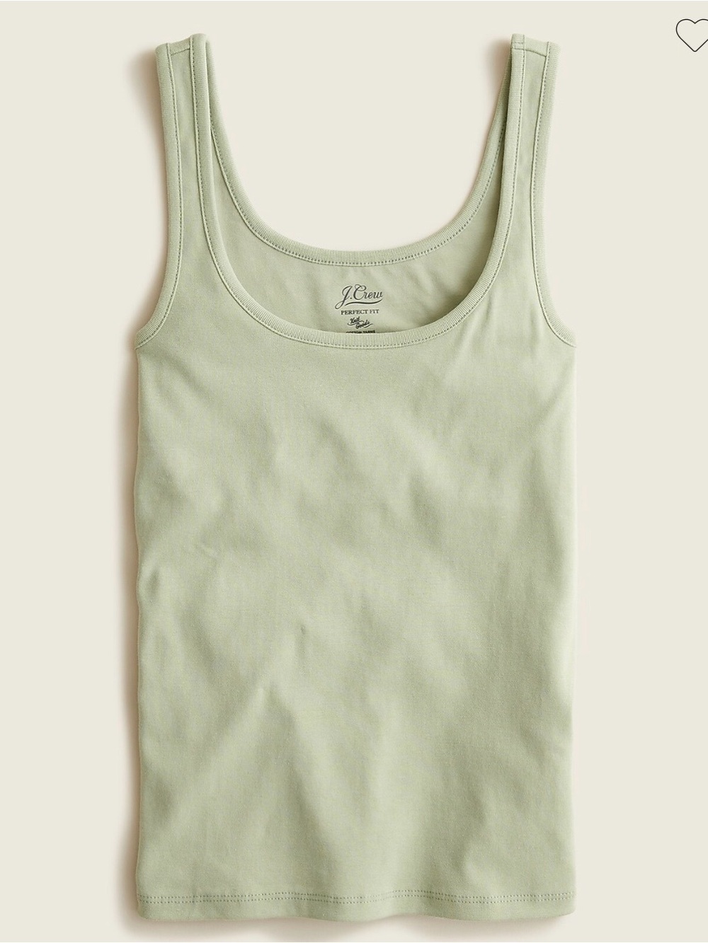 J.Crew Perfect Fit Shelf Bra Tank Top- Light Pistachio